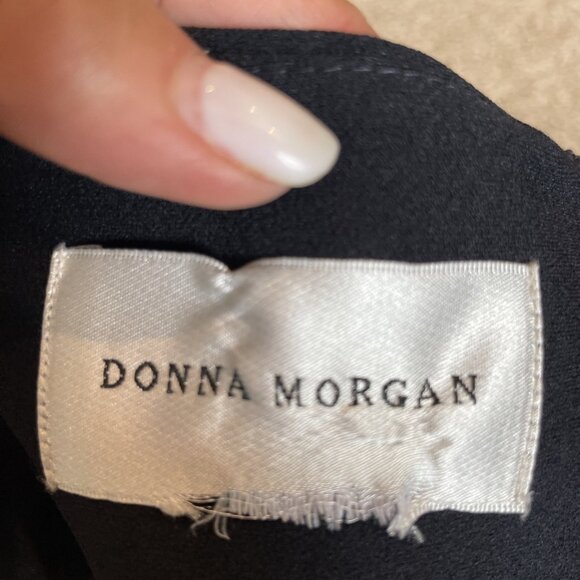 Donna Morgan Off the Shoulder Little Black Dress Dress Size 14 Evening Elegance - Picture 9 of 9